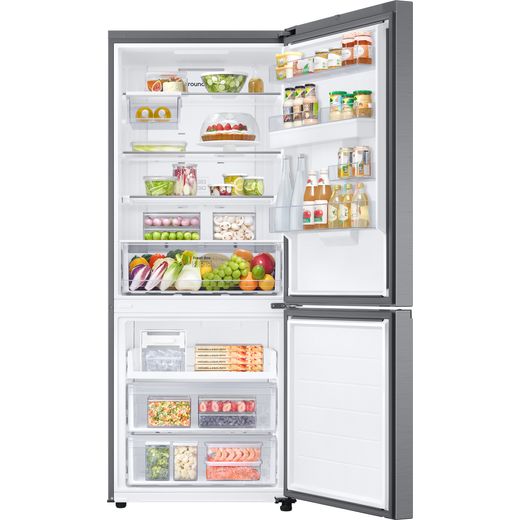 Samsung RB50DG632ES9EU American Fridge Freezer Silver - Front with door open shot 