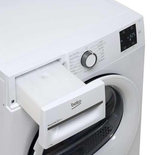 Beko BM3T3823W 8Kg Heat Pump Tumble Dryer - White - Detergent drawer open