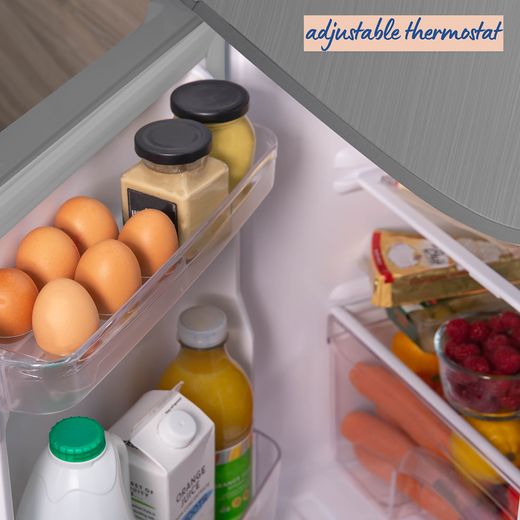 Russell Hobbs Under-Counter Fridge Freezer in Stainless Steel - Annotation - adjustable thermostat shot