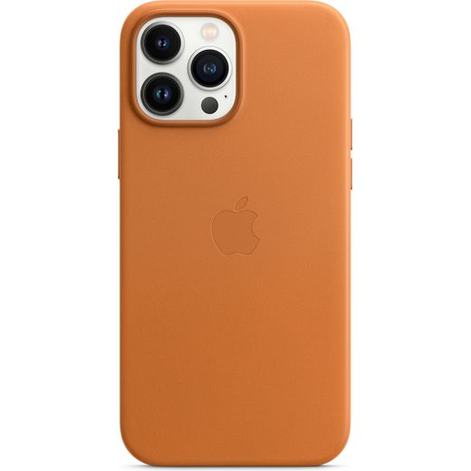 Apple Leather Case for iPhone 13 Pro Max - Golden Brown