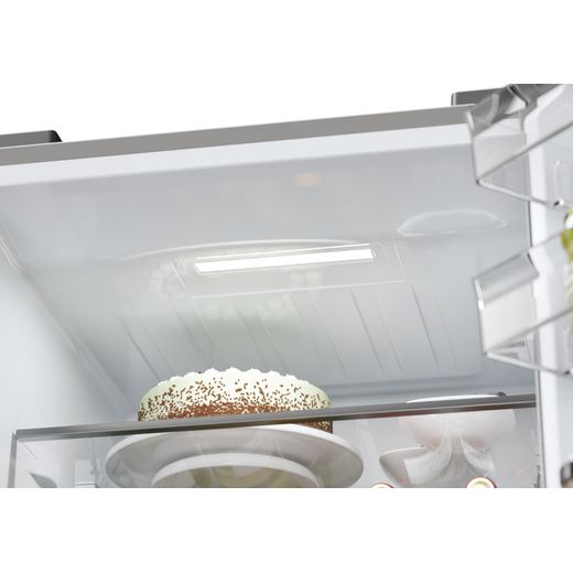 Haier 3D 60 Series 5 60/40 Total No Frost Fridge Freezer - Stainless Steel - Low perspective light shot