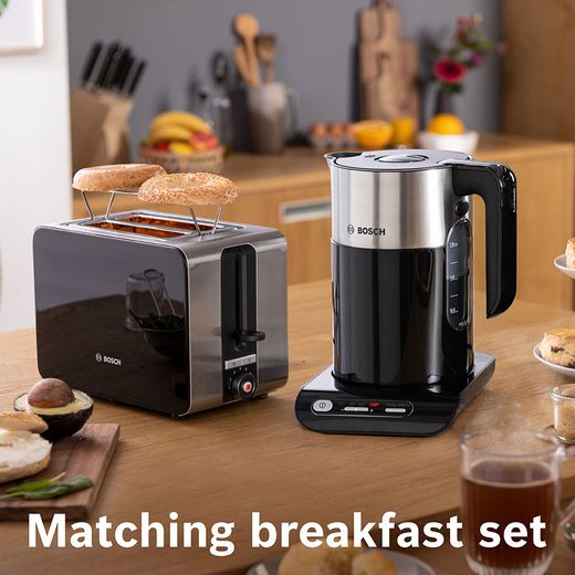 Bosch Styline TWK8633GB Kettle - Black / Stainless Steel - Annotation - collection shot