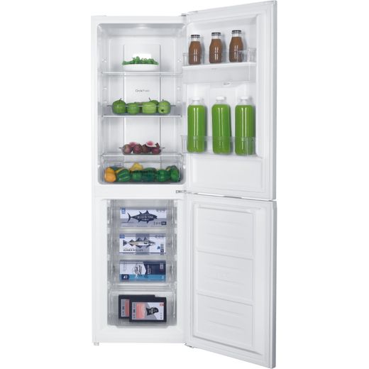 Candy CCH1T518EWWK-1 181cm 60/40 No Frost Fridge Freezer - White - Front with door open shot
