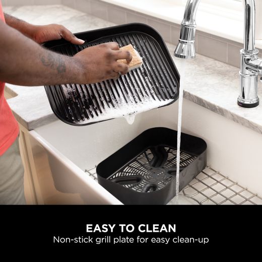 Ninja Woodfire OG701UK Health Grill - Black / Grey - Annotation - Easy to clean