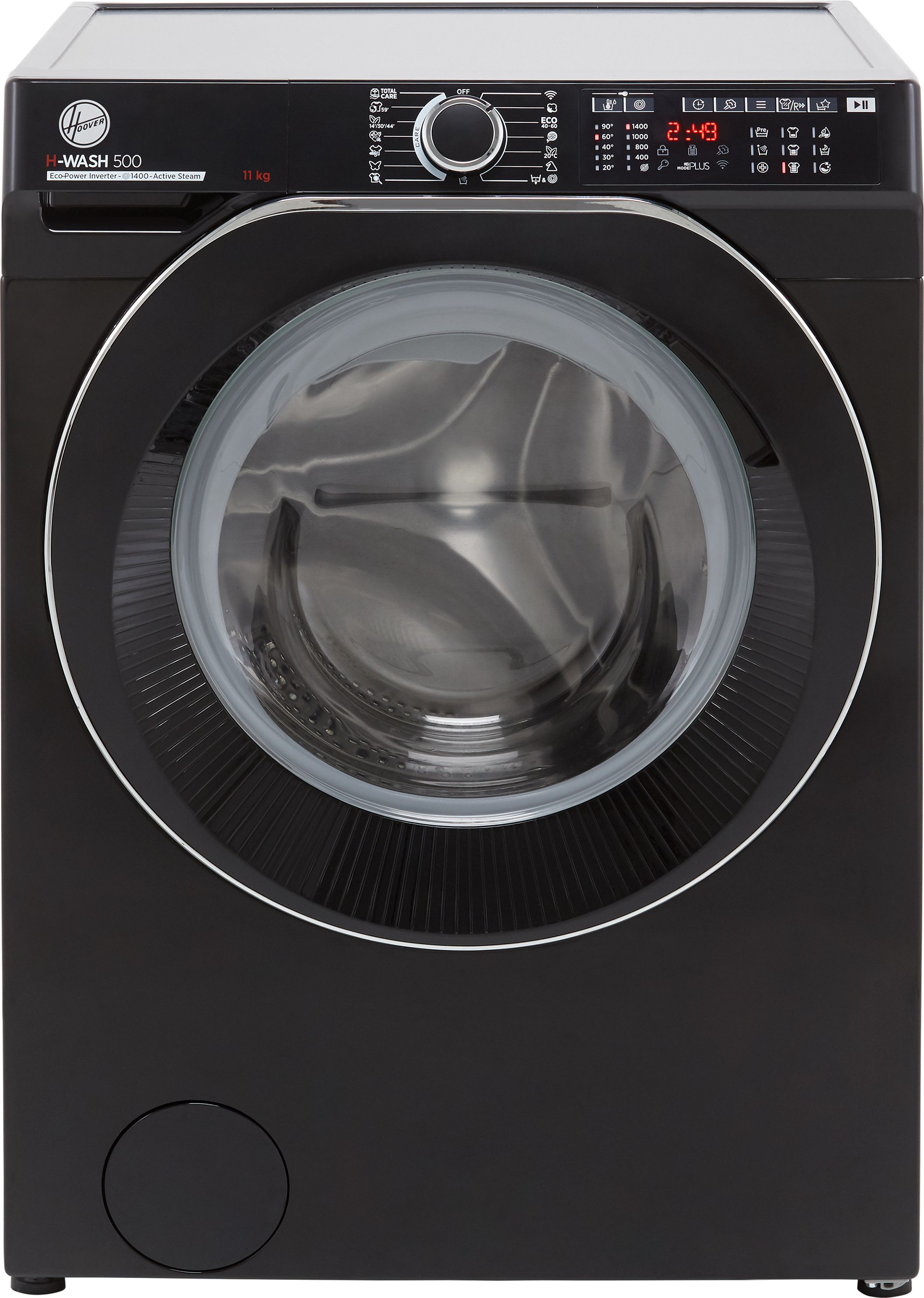 Hoover H-WASH 500 HW411AMBCB/1 11kg Washing Machine with 1400 rpm - Black - A Rated, Black