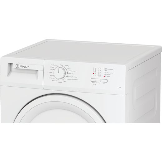 Indesit 8Kg Condenser Tumble Dryer - White - Left close up shot