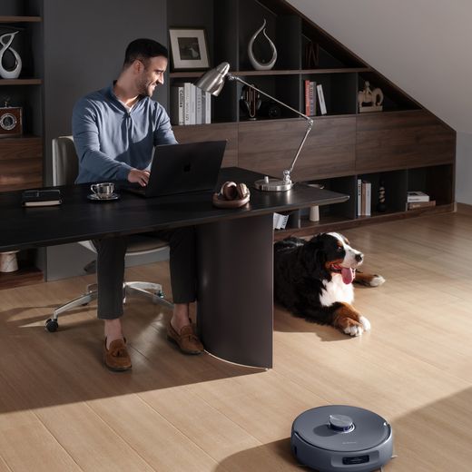 Narwal Freo Z10 Ultra Robotic Vacuum Cleaner - Space Grey - Vacuum cleaning floor shot