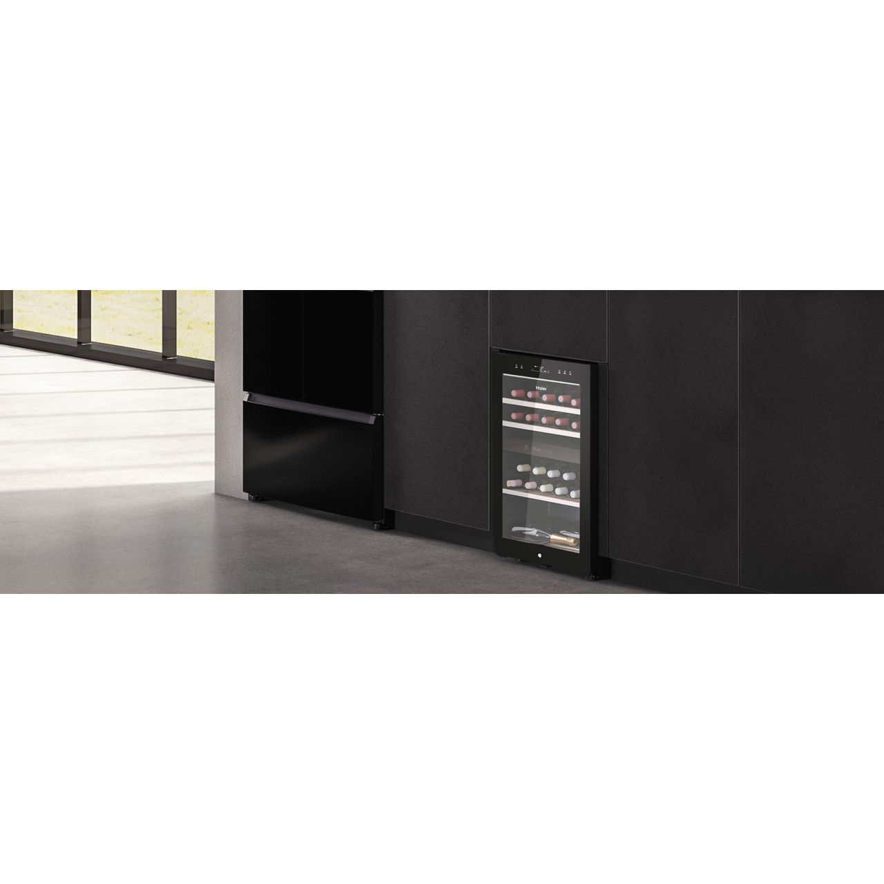 Haier HWS42GDAU1 Free Standing G Wine Cooler Fits 42 Bottles Black New