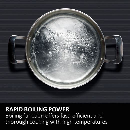 Haier HAMTB86IRCS 80cm Induction Hob - Black - Annotation - Rapid boil shot