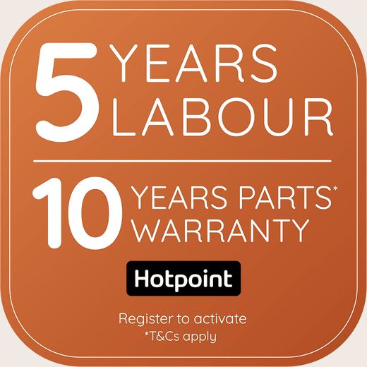 Hotpoint Fabric Care Pro HPD 9693 CARE UK 9Kg / 6Kg Washer Dryer with 1400 rpm - White - Annotation - Hotpoint_warranty