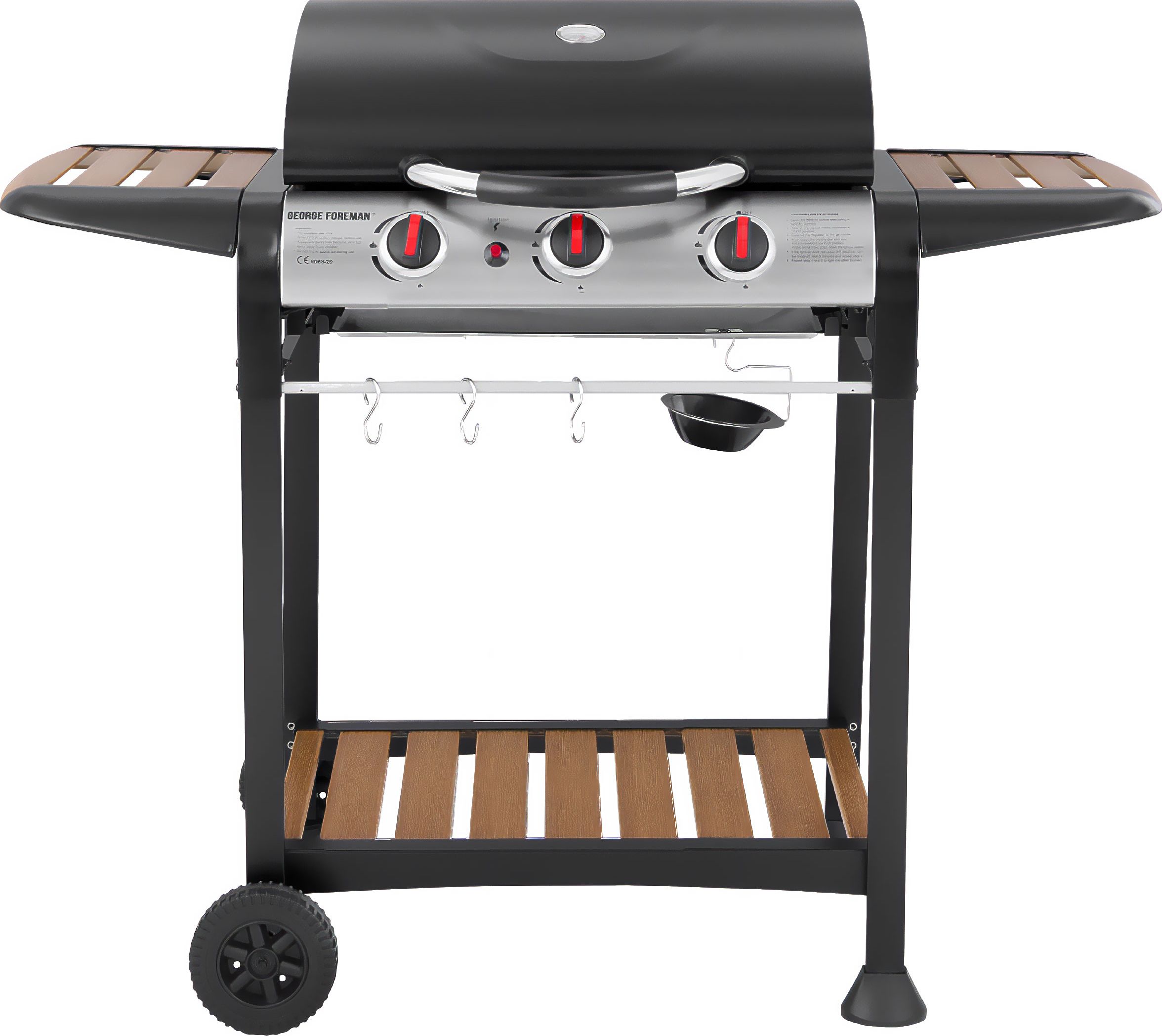 George Foreman 3 Burner Gas BBQ - Black