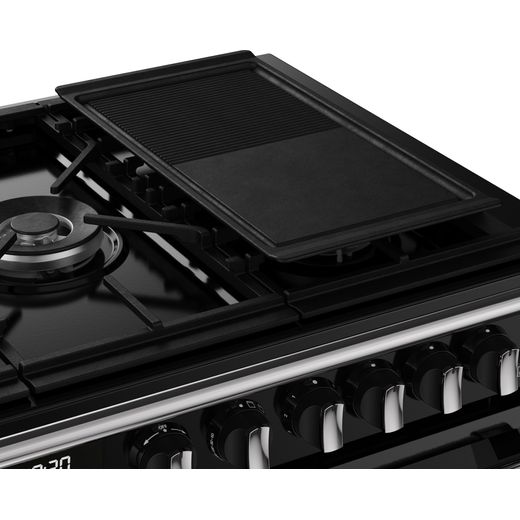 Stoves Richmond Deluxe 110cm Dual Fuel Range Cooker - Black - Hot plate shot