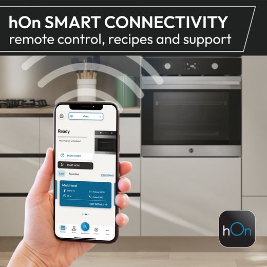 Hoover Built In Electric Single Oven - Satin Steel - Annotation - Smart connectivity shot 