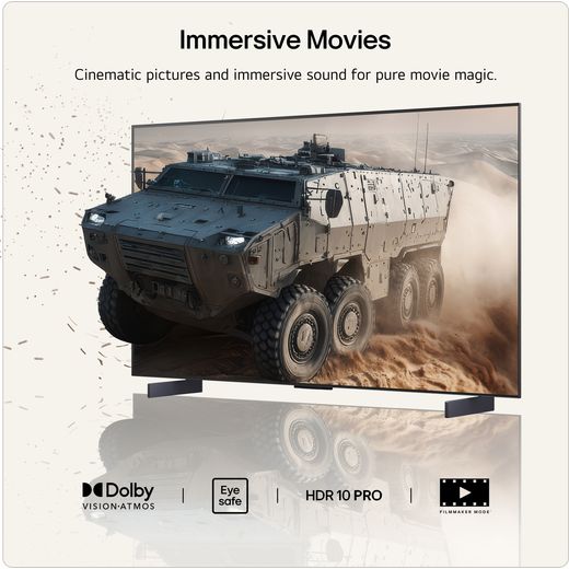 LG evo AI C6 42" 4K Ultra HD OLED Smart TV - Annotation - Immersive movies shot