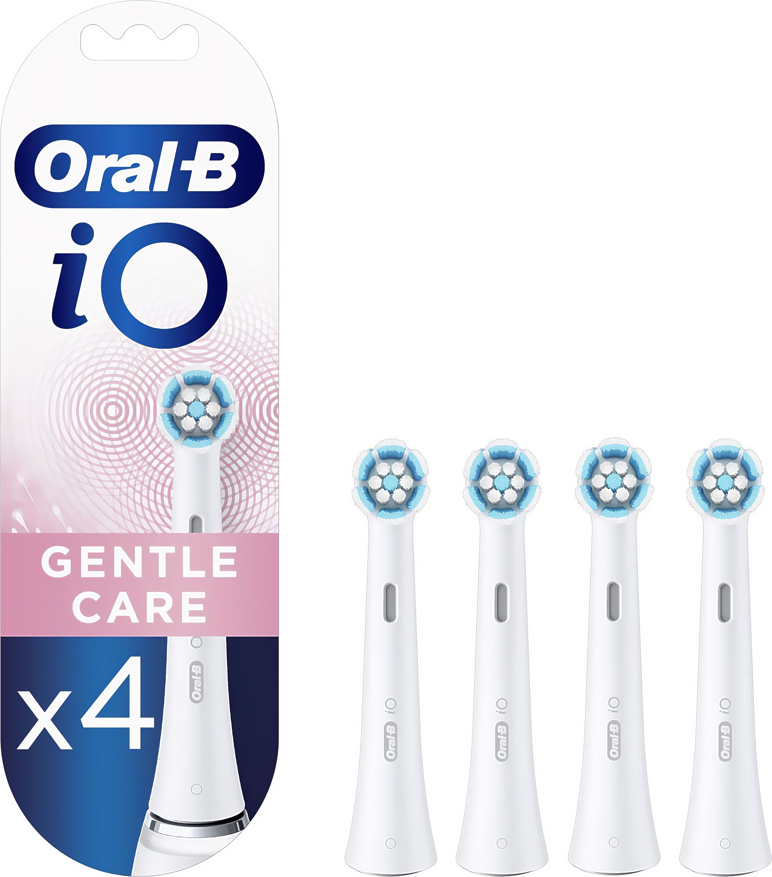 Oral-B iO Gentle Care Replacement Brush Heads - White - 4 Pack