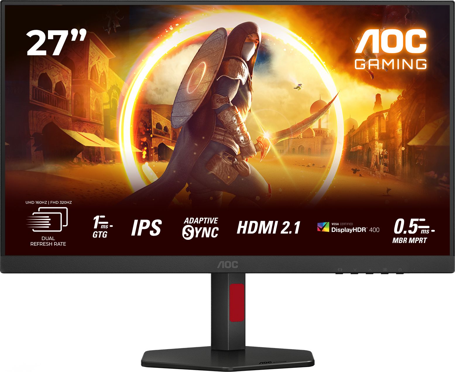 AOC U27G4R - 27-inch Gaming Monitor - 4K UHD - 320Hz - 1ms - Fast IPS - Black