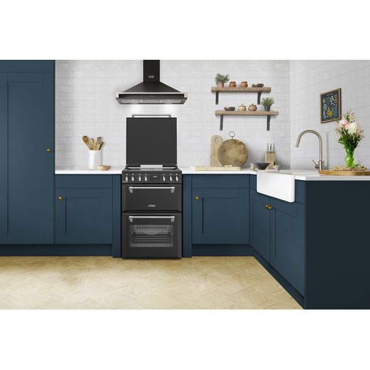 Stoves Richmond Deluxe 60Ei RTY 60cm Electric Cooker with Induction Hob - Black - Cooker in kitchen shot 