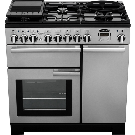 Rangemaster Professional Deluxe 90cm Dual Fuel Range Cooker - Stainless Steel