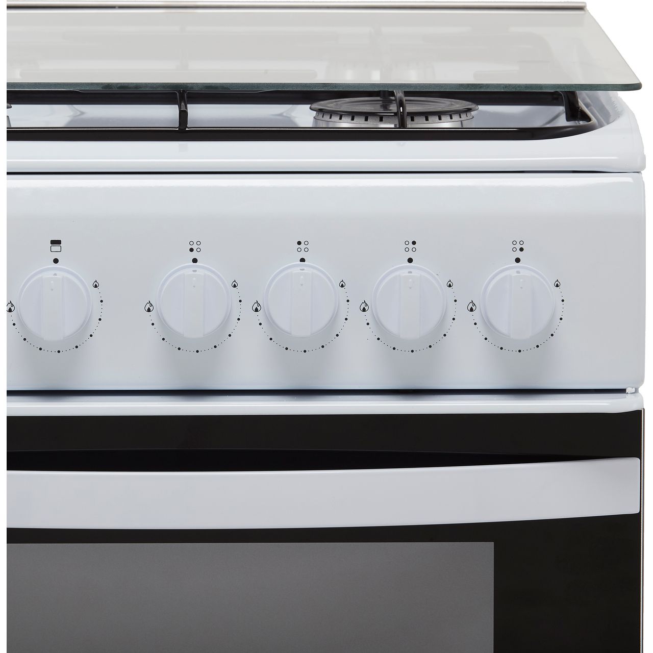 indesit 50cm gas cooker with lid