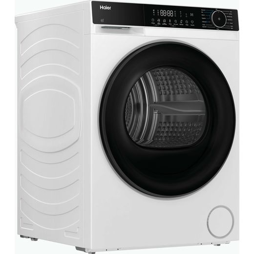 Haier HD80-D357U1-UK Wifi Connected Heat Pump Tumble Dryer - White - Right perspective