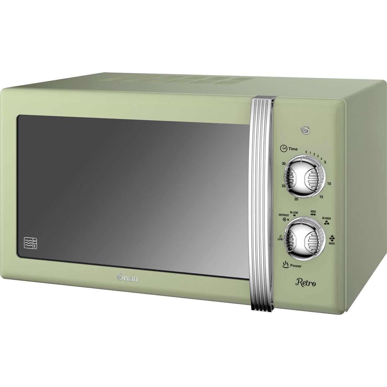 microwave swan retro