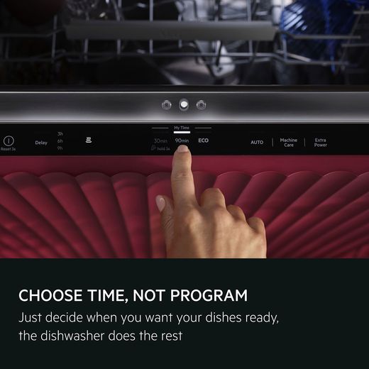 AEG 5000 Series Integrated Standard Dishwasher - White - annotation - choose time and program shot