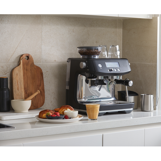Sage The Barista Pro SES878BTR Espresso Coffee Machine with Integrated Burr Grinder - Black Truffle