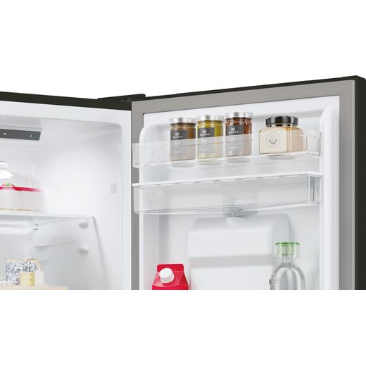 Hoover H-FRIDGE 300 Fridge Freezer - Matte Black - Close up door shelf shot 