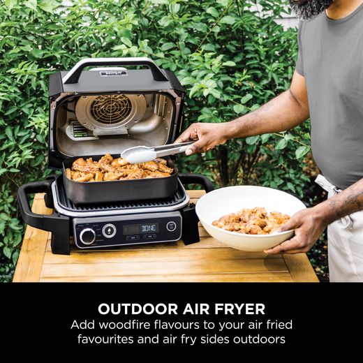 Ninja Woodfire OG701UK Health Grill - Black / Grey - Annotation - Outdoor air fryer