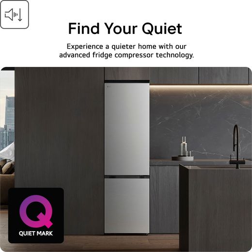 LG GBBSJ10EPY 186cm No Frost Fridge Freezer - Prime Silver - Annotation - Find tour quiet shot