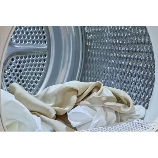 Bosch Series 6 WQG24502GB 9Kg Heat Pump Tumble Dryer - White - close up inside shot