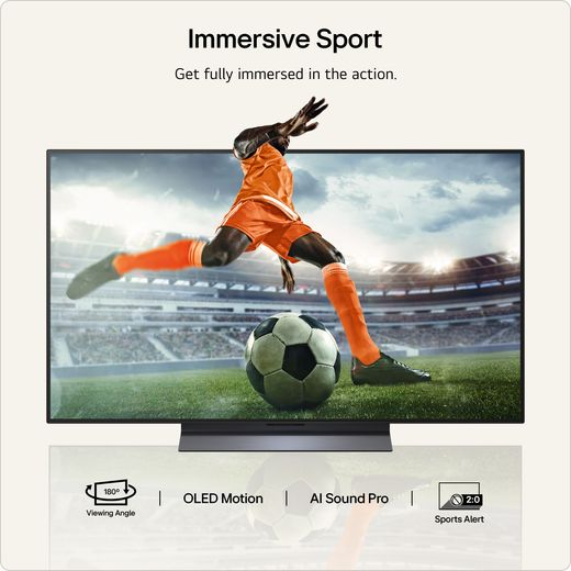 LG evo AI C6 48" 4K Ultra HD OLED Smart TV  - Annotation - immersive sport shot
