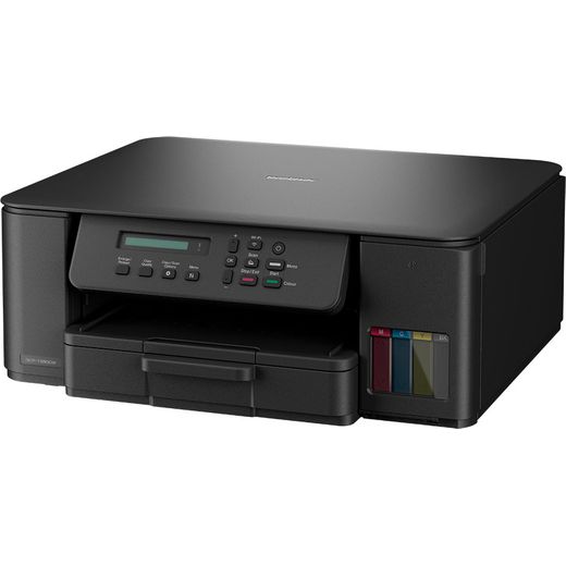 Brother DCP-T580DW 3-in-1 Compact Inkjet Printer - Black - Left perspective shot