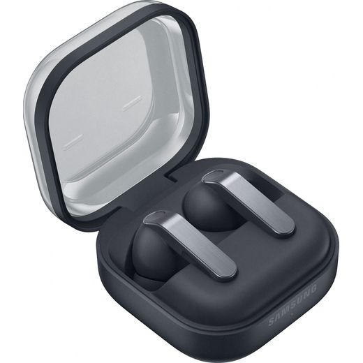 Samsung Galaxy Buds4 Pro Headphones - Black - Rigth perpsctive with door open shot