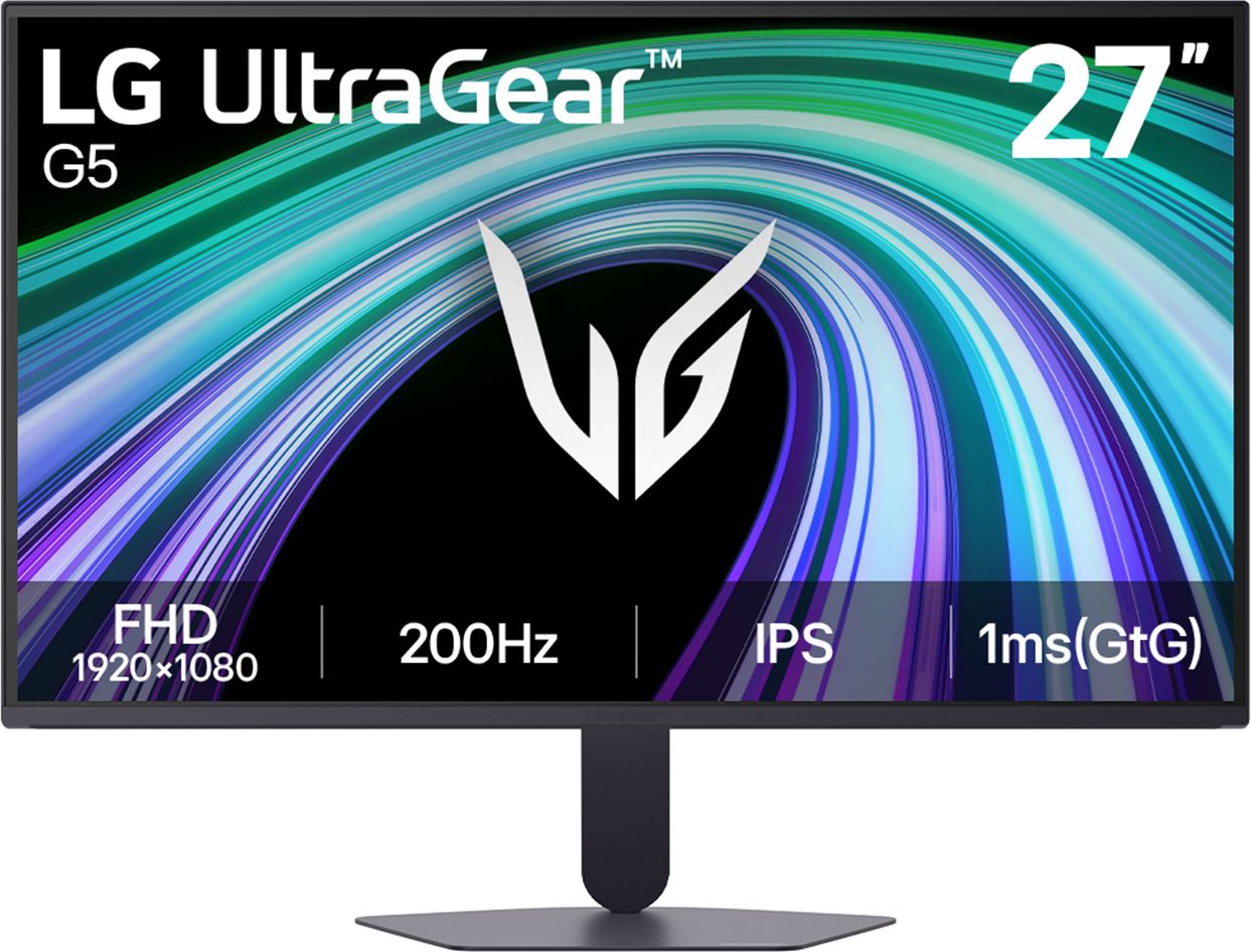 LG UltraGear G5 27" Full HD 200Hz Gaming Monitor with FreeSync™ Premium and NVidia G-Sync Black Black