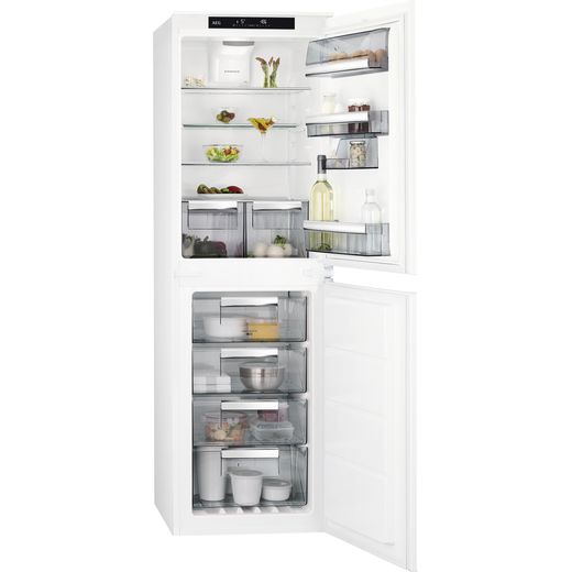AEG SCE818E6NS Integrated 50/50 Frost Free Fridge Freezer with Sliding Door Fixing Kit - White - E Rated