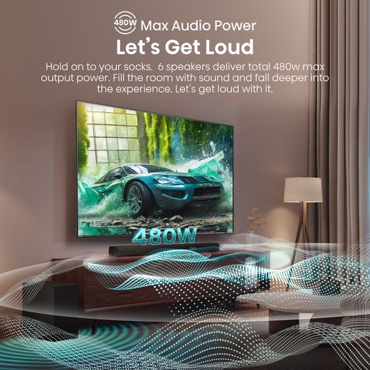 Hisense HS3100 Bluetooth 3.1 Soundbar - Black - Annotation - Let go loud shot