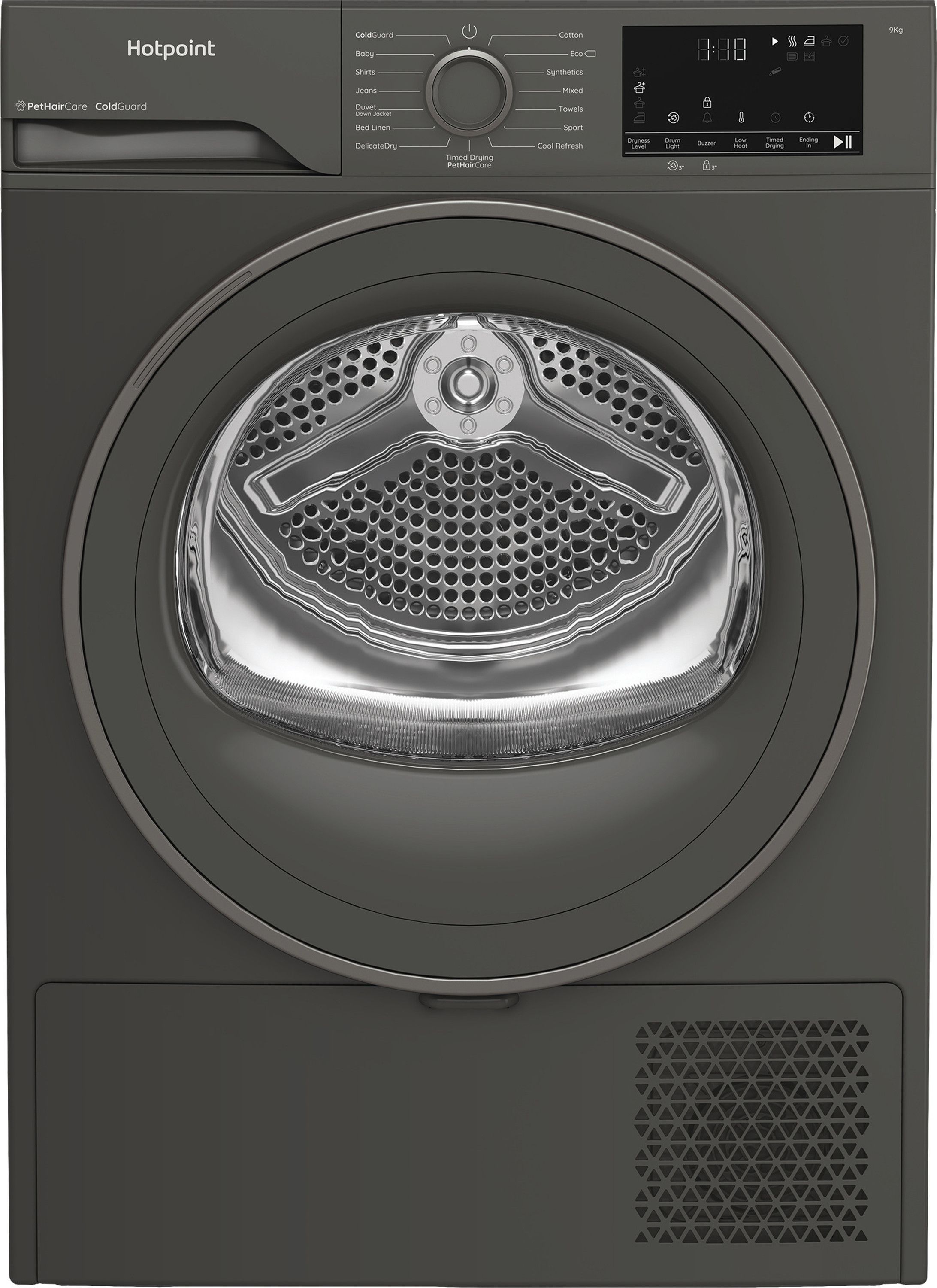 Hotpoint 9 kg Heat Pump Tumble Dryer - Grey - A++ Energy Efficiency