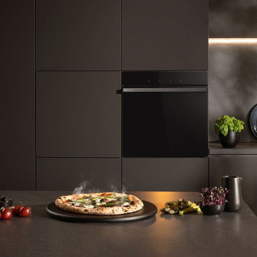 Hisense Built In Electric Single Oven - Black  - Oven in kitchen shot