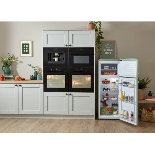CDA Fridge Freezer - Green - Fridge freezer in kitchen with door open shot