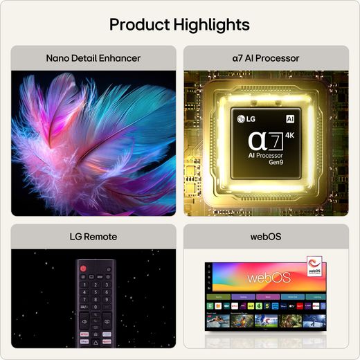 LG NANO AI NU80 85" 4K Ultra HD Smart TV - Annotation - feature shot