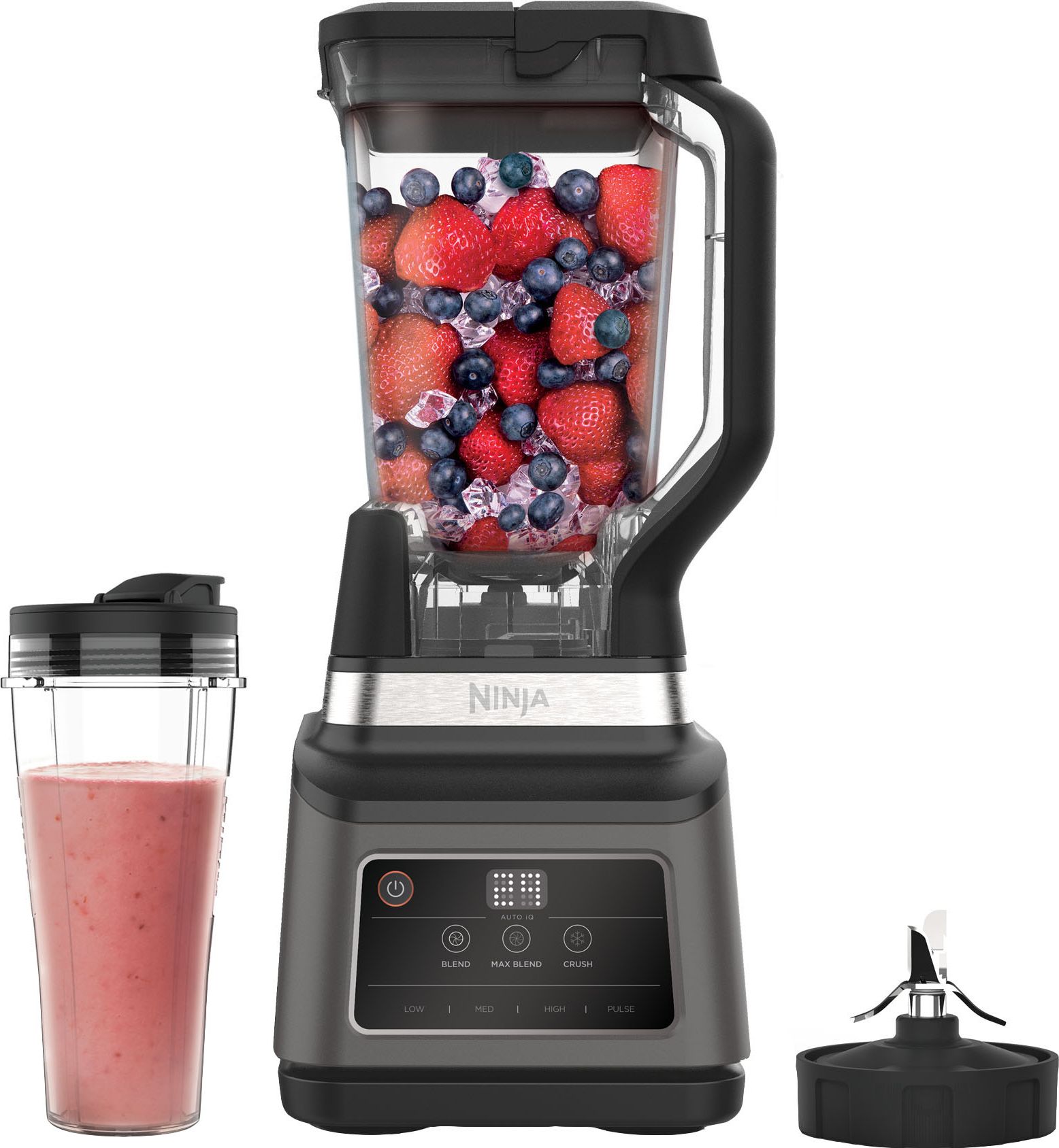 Image of Ninja BN750UK 2.1 Litre Blender with 2 Accessories - Black / Silver, Black