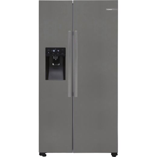 Bosch Series 6 KAI93VIFPG Non-Plumbed Frost Free American Fridge Freezer - Stainless Steel Effect - F Rated