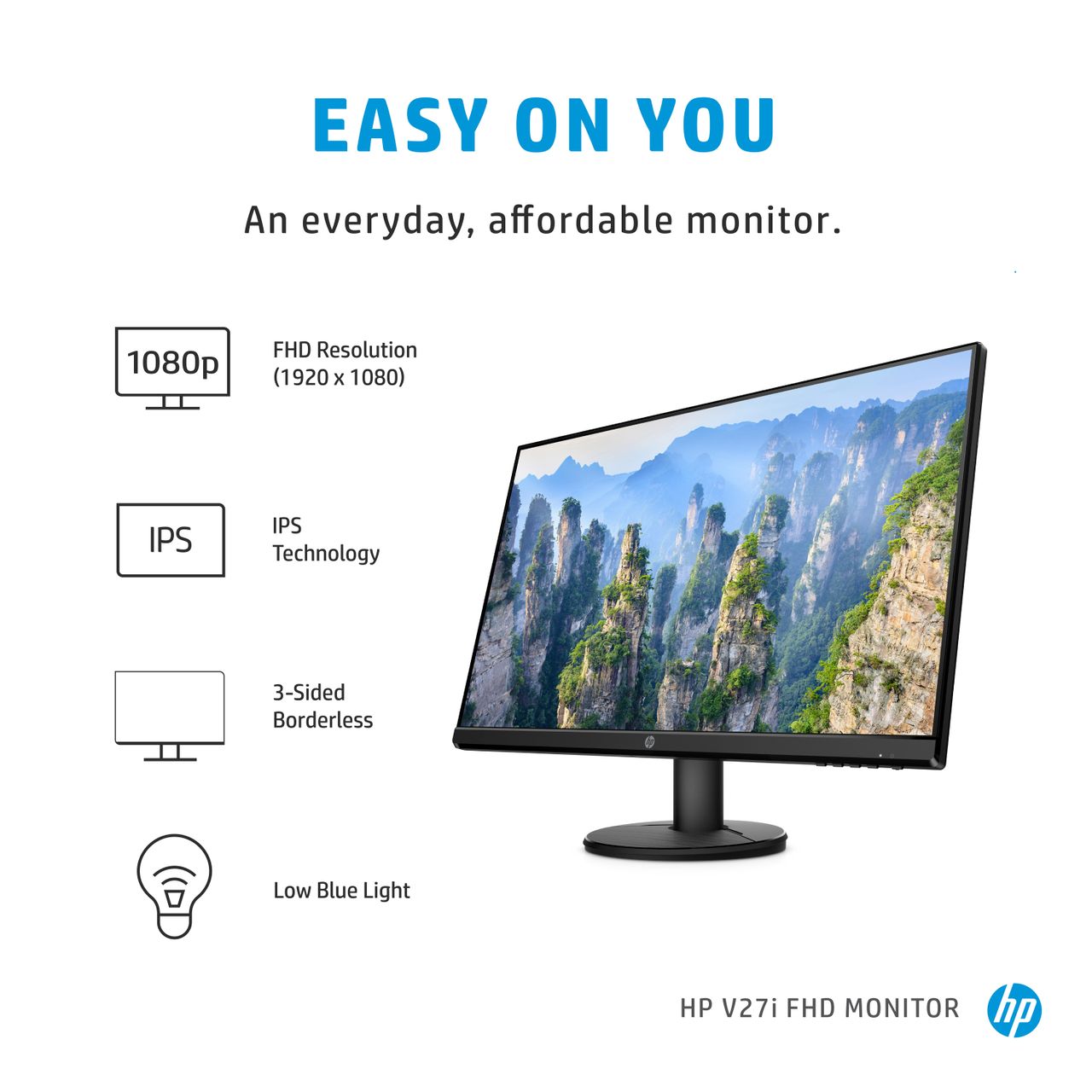 9SV94AA#ABU | HP V27i 27” Full HD 75Hz Monitor | ao.com