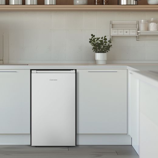 Fridgemaster Under Counter Freezer - White - Freezer in kitchen