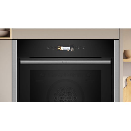NEFF N70 Slide & Hide® Built In Electric Single Oven - Stainless Steel - Control panel shot
