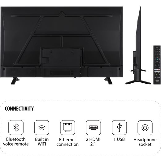 Toshiba UF26 Fire 55" 4K Ultra HD LCD Smart Fire TV [2026] - Annotation - Ports