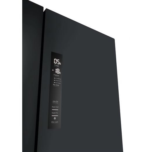 Haier French Series 3 American Fridge Freezer - Slate Black - Control panel