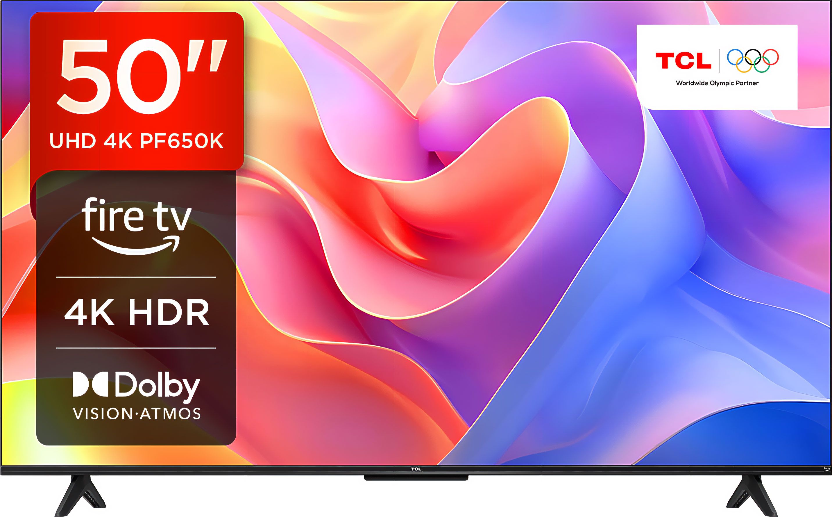 Tcl PF650K 50" 4K Ultra HD Smart Fire Freely TV [2024] - 50PF650K, Titanium