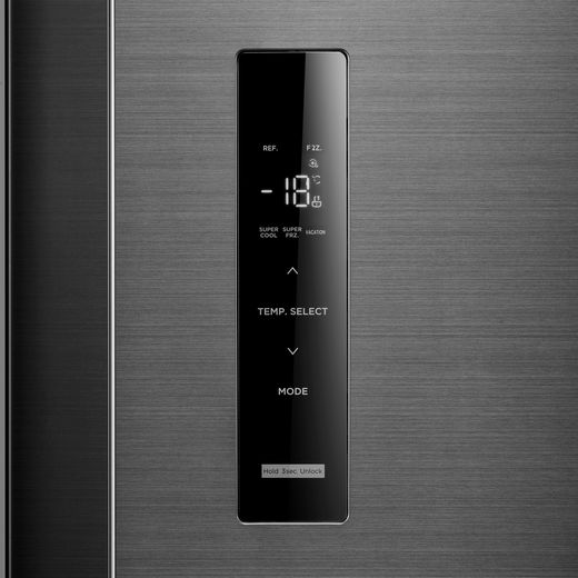 Midea American Fridge Freezer - Stainless Steel  - Control panel shot 
